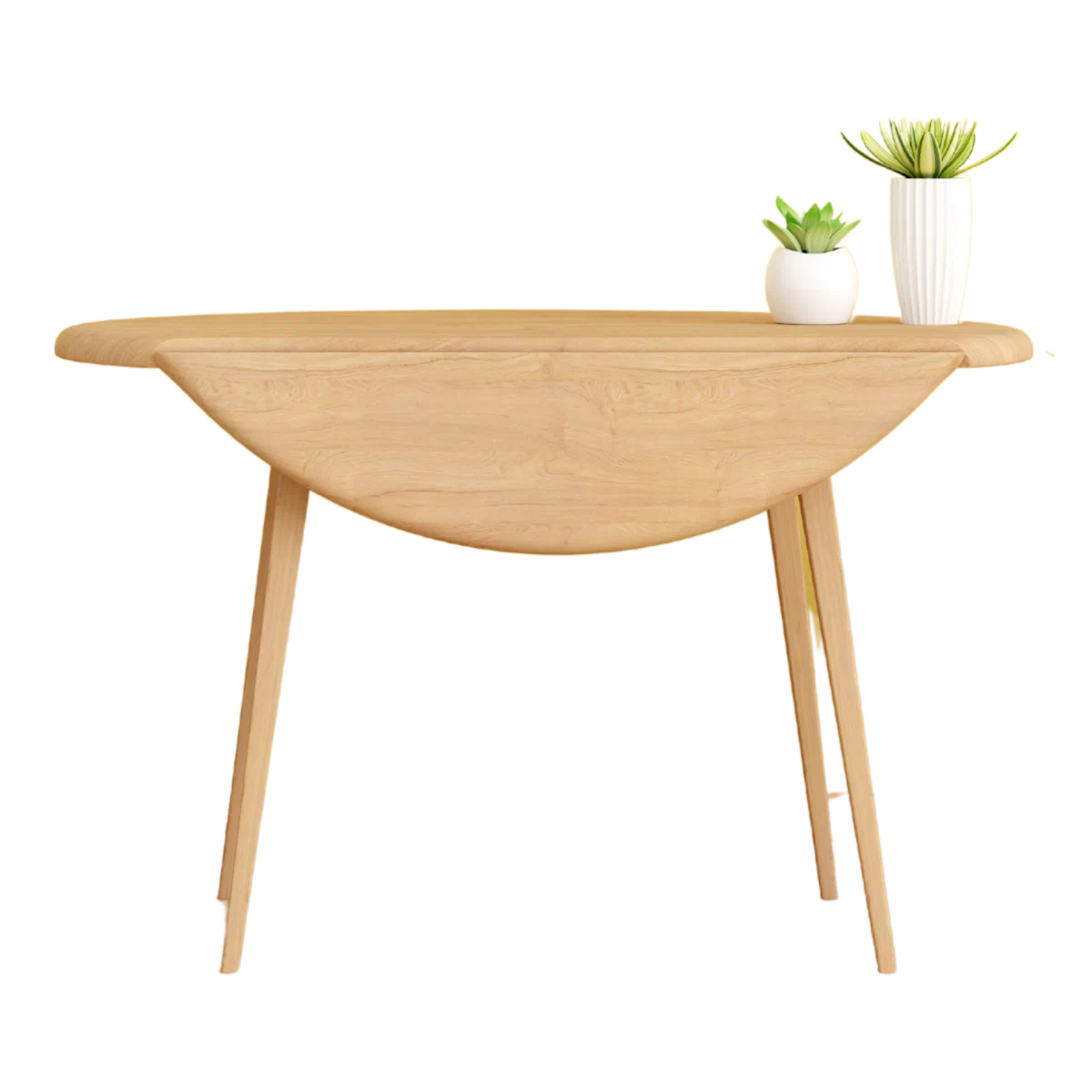 Wooden curved table
